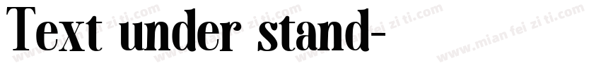 Text under stand字体转换